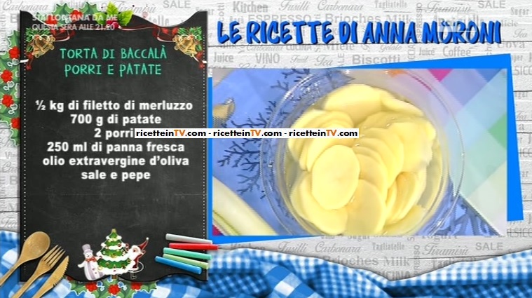 La Prova Del Cuoco Ricetta Torta Di Baccala Porri E Patate Di Anna Moroni