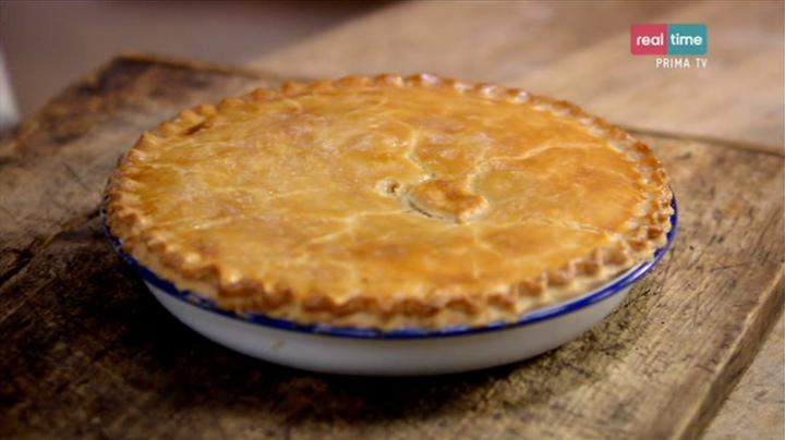 torta salata al pollo e porri