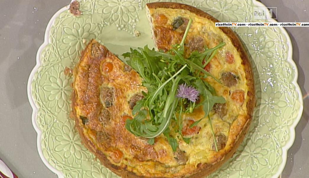 La Prova Del Cuoco Ricetta Frittata Di Melanzane Con Polpette E Pomodorini Di Sergio Barzetti