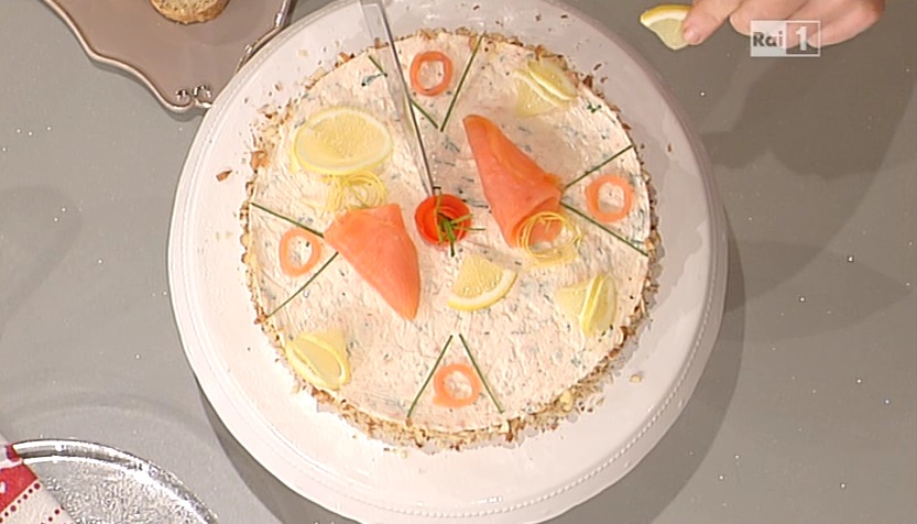 torta di formaggio e salmone