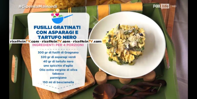 fusilli gratinati con asparagi e tartufo nero