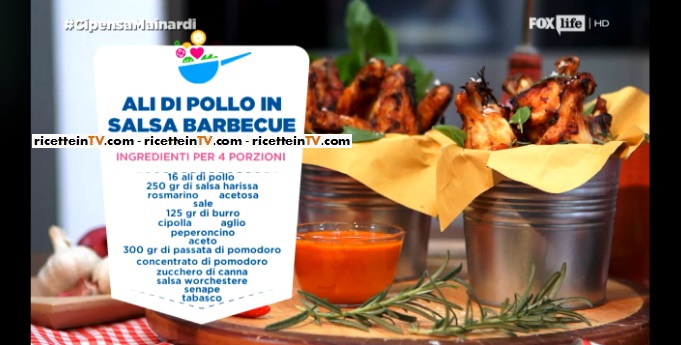 ali di pollo con salsa barbecue