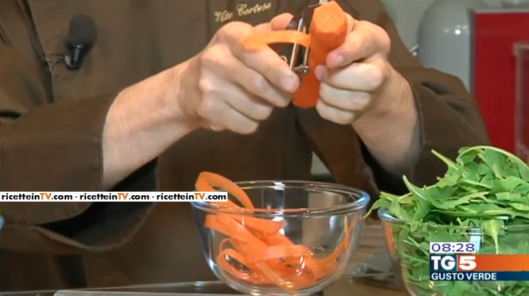 linguine di carote con crema di rucola