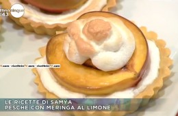 pesche con meringa al limone