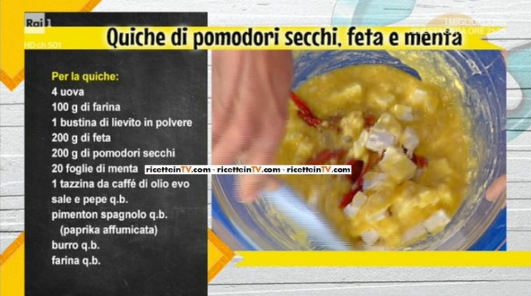 quiche di pomodori secchi feta e menta di Natalio Simionato