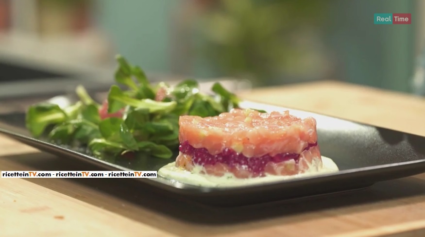 tartare di salmone ai lamponi di Benedetta Parodi