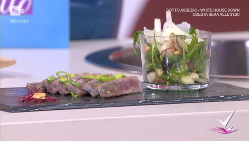 tagliata di tonno e insalata del paradiso perduto