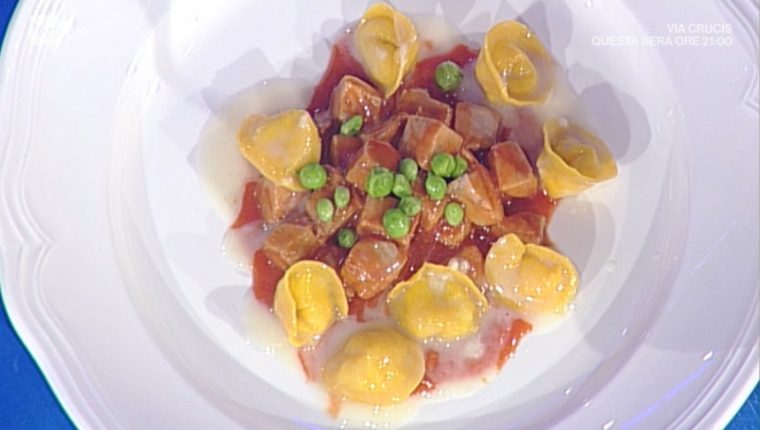 stracotto di tonno e piselli con tortelli al pecorino di Gianfranco Pascucci