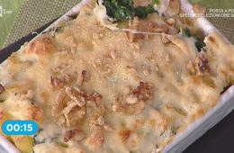 pasticcio di maccheroni con Emmental spinaci e noci