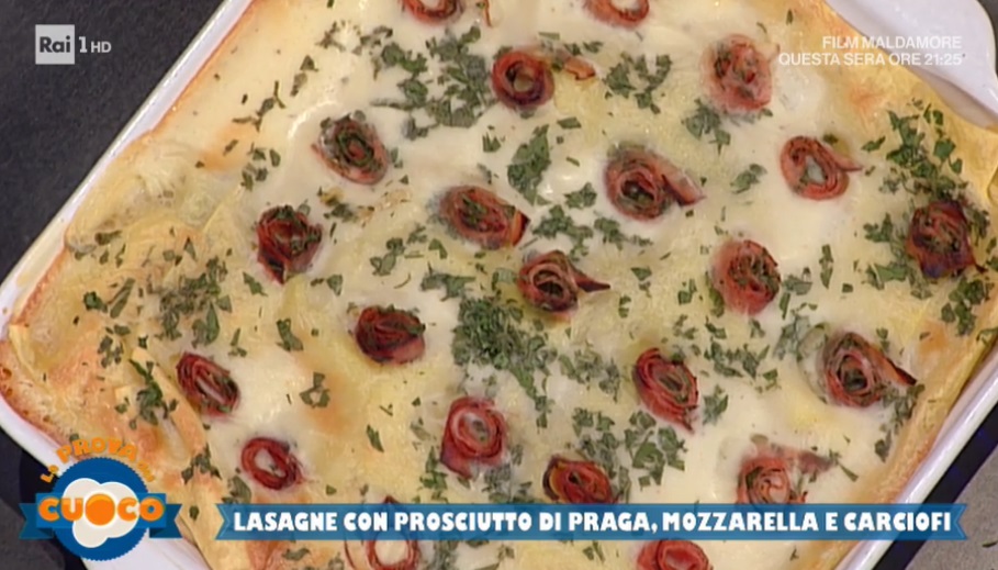lasagne con prosciutto mozzarella e carciofi di Marco Bottega