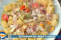 calamarata con triglie e carciofi di Diego Bongiovanni