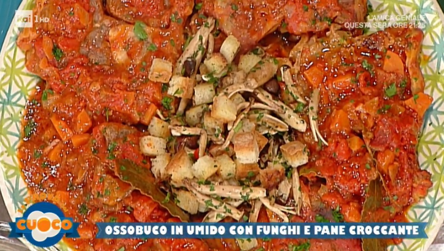 ossobuco in umido con funghi e pane croccante di Emilio Signori