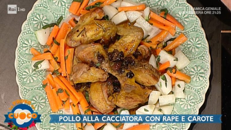 pollo alla cacciatora con rape e carote di Emilio Signori