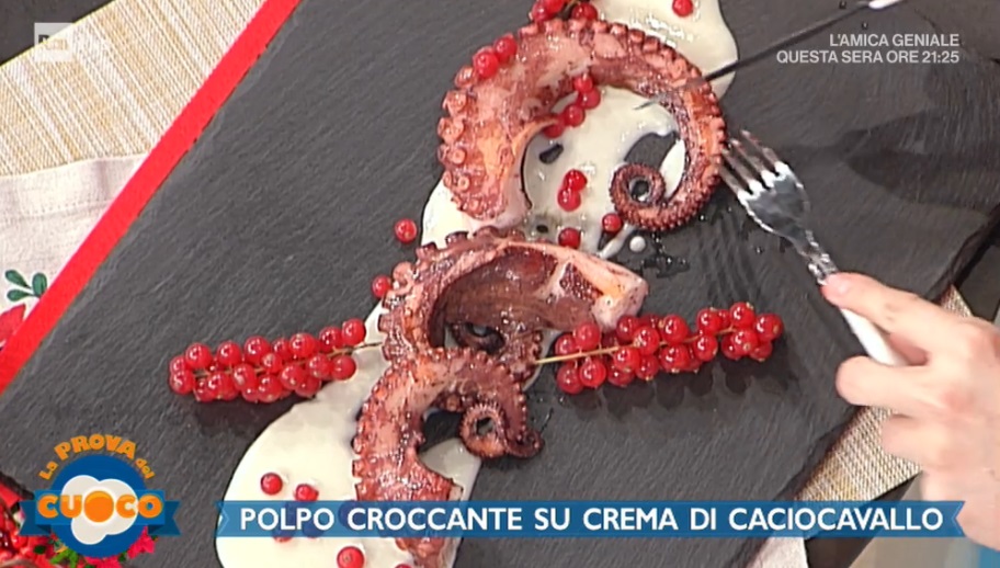 polpo croccante su crema di caciocavallo di Clara Zani