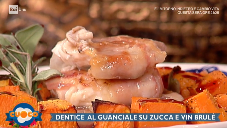 dentice al guanciale su zucca