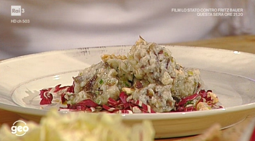 gnocchi di pane e radicchio di Diego Scaramuzza