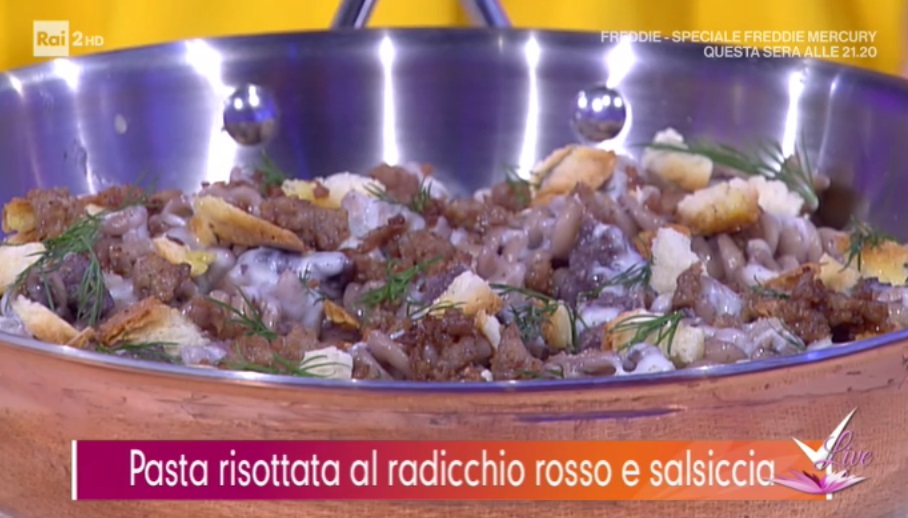 pasta risottata al radicchio e salsiccia di Andrea Mainardi