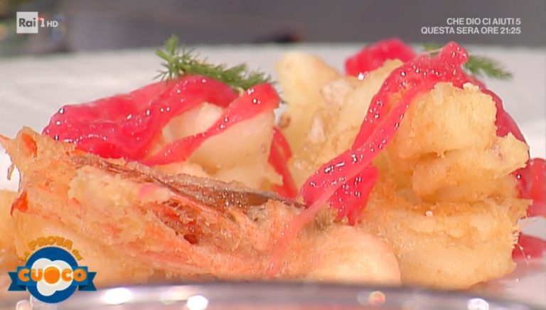 tempura di calamari con composta di cipolle e arancia di Gianfranco Pascucci