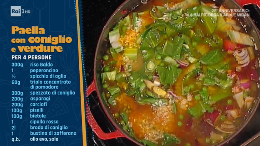 La Prova Del Cuoco Ricetta Paella Con Coniglio E Verdure Di Diego Bongiovanni