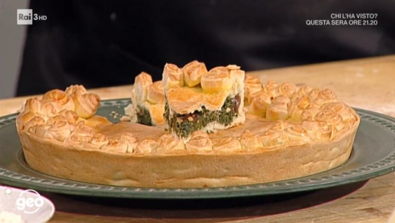 torta salata con erbette pecorino e olive di Natalia Cattelani