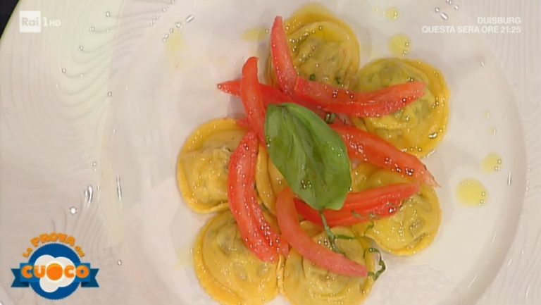 ravioli di melanzane e mozzarella al pomodoro di Claudio Sadler e Tommaso Arrigoni
