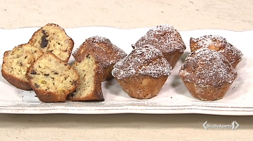 tortina di banane e cioccolato