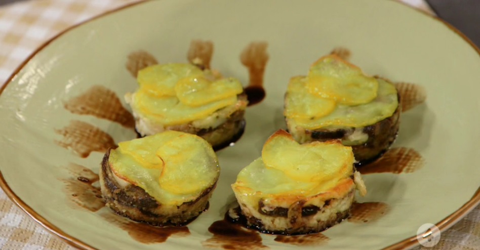 tortino di funghi patate e pecorino di Anna Moroni