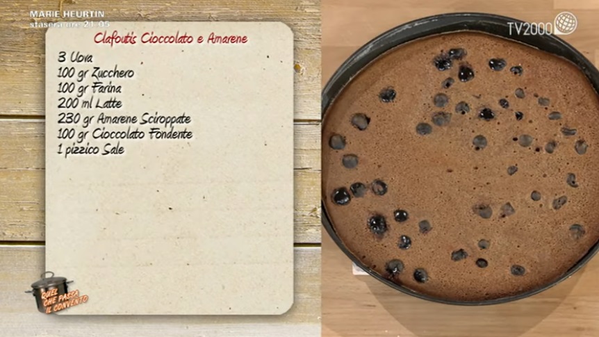 clafoutis cioccolato e amarene