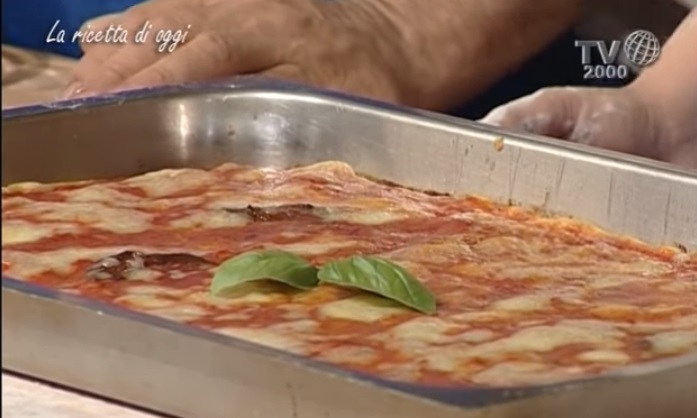 pizza Margherita in teglia