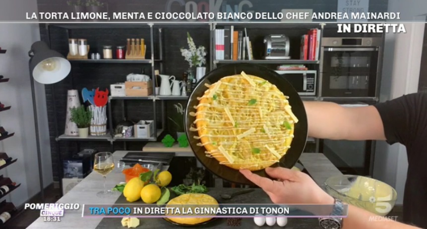 torta al limone menta e cioccolato bianco