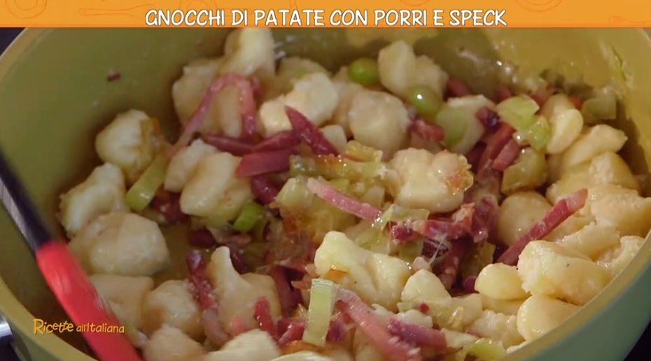 gnocchi di patate con porri e speck di Anna Moroni