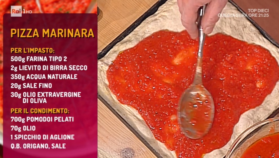 La prova del cuoco Ricetta pizza marinara di Gabriele Bonci
