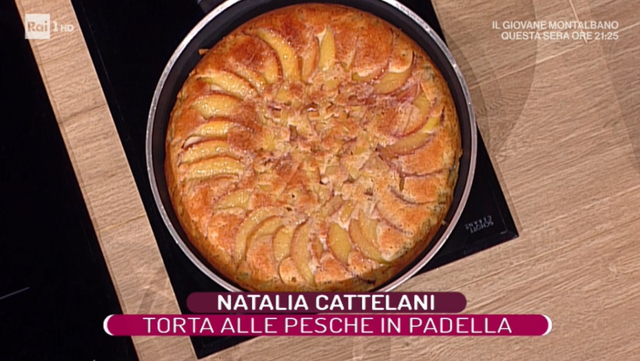 torta alle pesche in padella