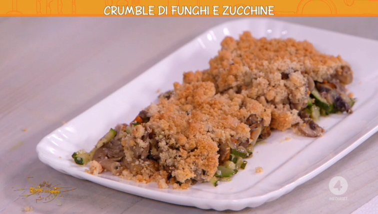 crumble di funghi e zucchine