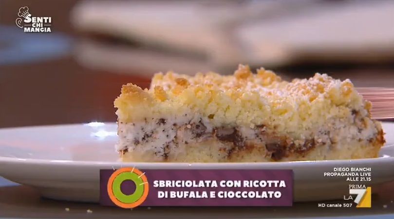 torta sbriciolata con ricotta e cioccolato