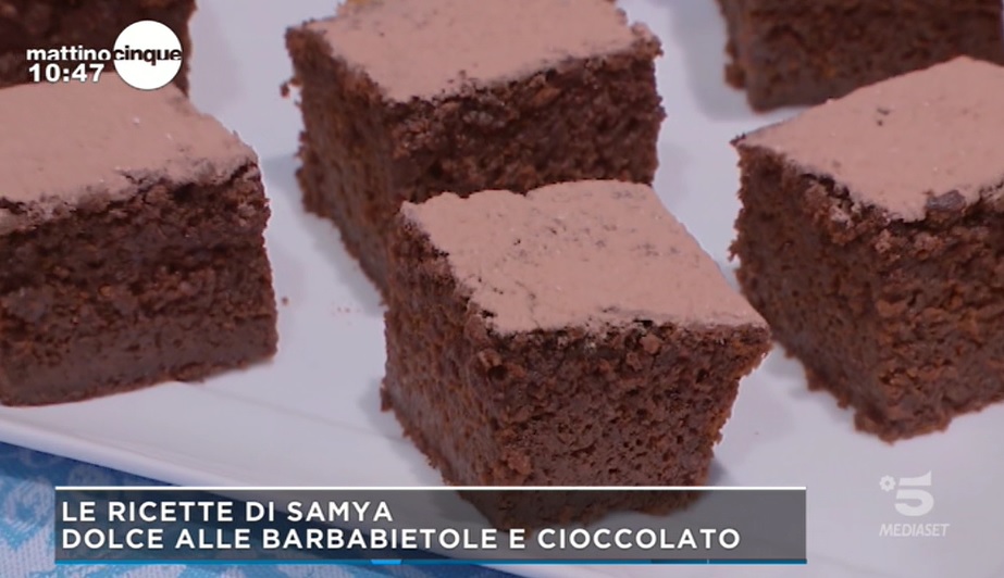 dolce alle barbabietole e cioccolato