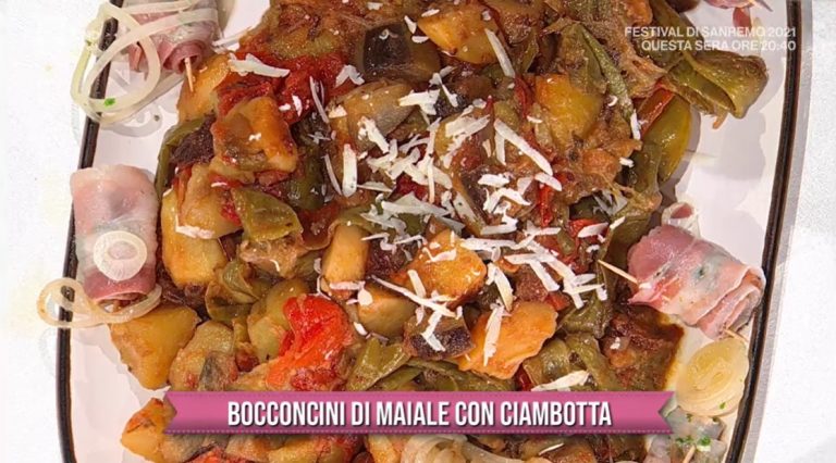 bocconcini di maiale con Ciambotta di Carmine D'Elia