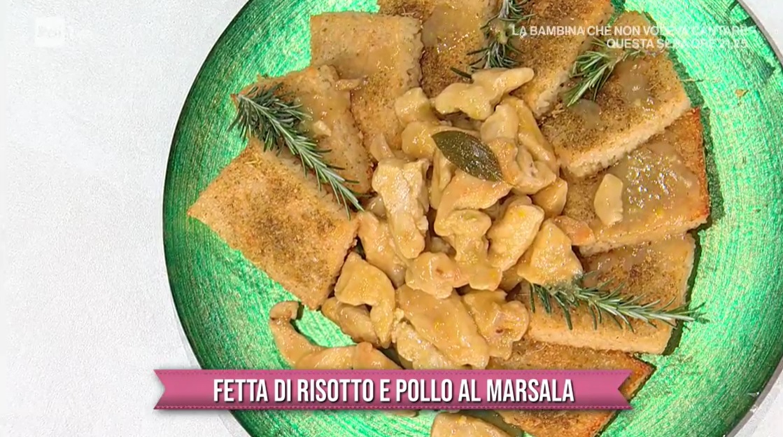 fetta di risotto e pollo al Marsala di Sergio Barzetti