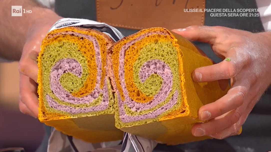 spirale di pane ai 3 colori di Fulvio Marino