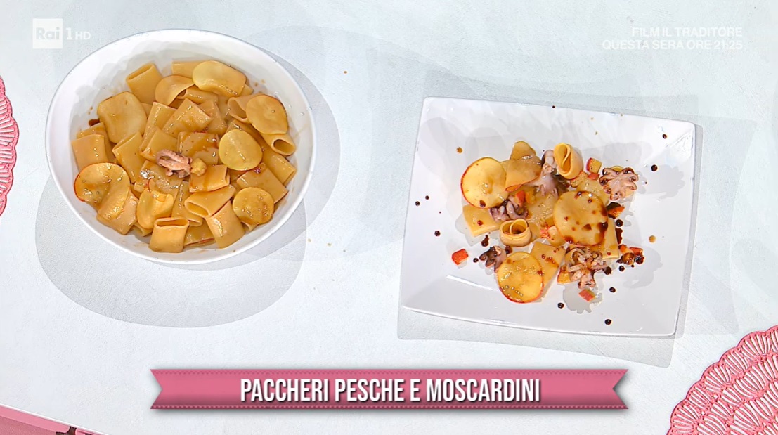 paccheri pesche e moscardini di Ivano Ricchebono