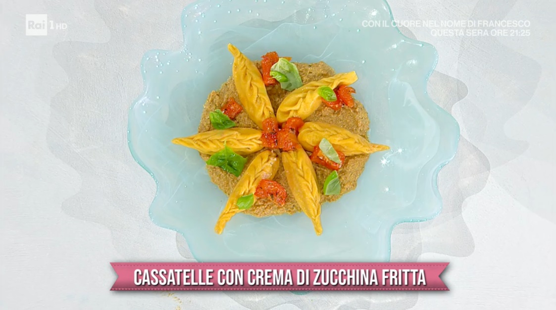 cassatelle con crema di zucchine fritte