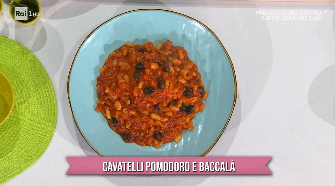 cavatelli pomodoro e baccalà