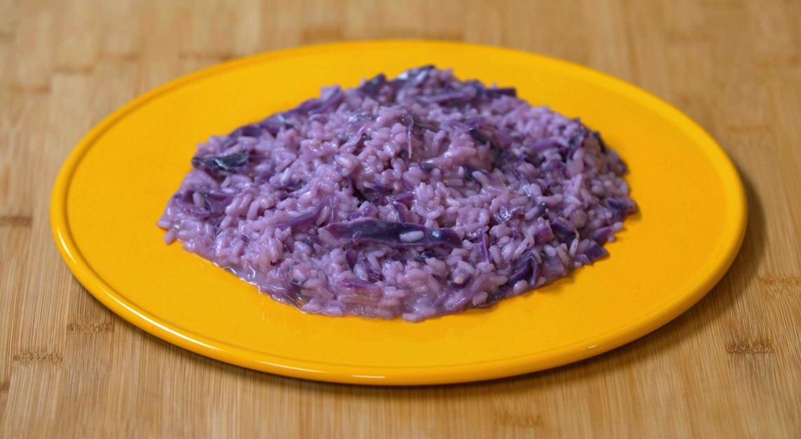 risotto al cavolo viola
