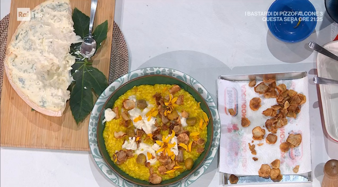 risotto giallo con topinambur e zola di Sergio Barzetti