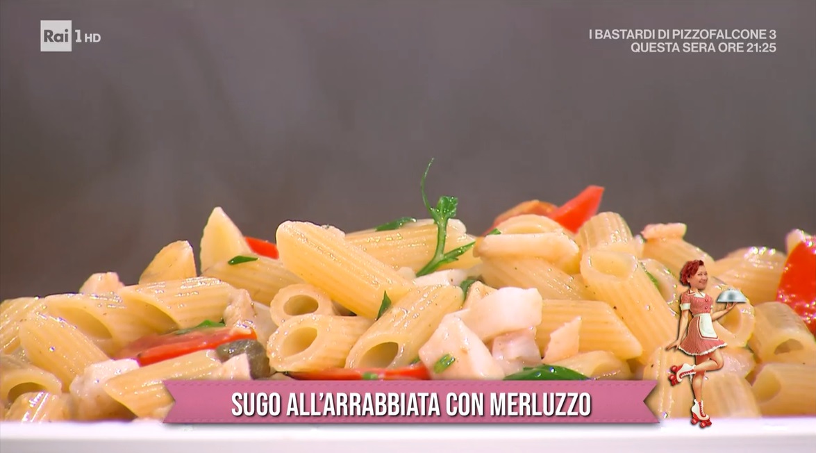 sugo all'arrabbiata con merluzzo