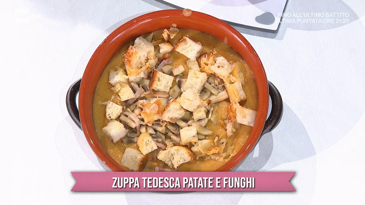 zuppa tedesca patate e funghi