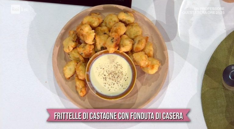 frittelle di castagne con fonduta di Casera