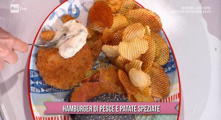 hamburger di pesce e patate speziate