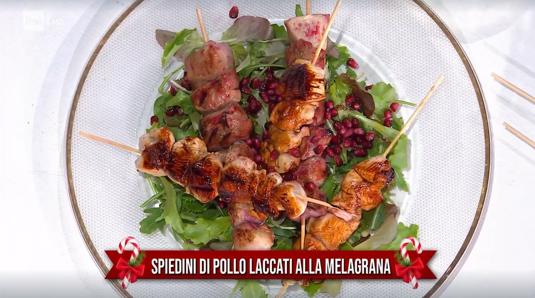 spiedini di pollo laccati alla melagrana di zia Cri