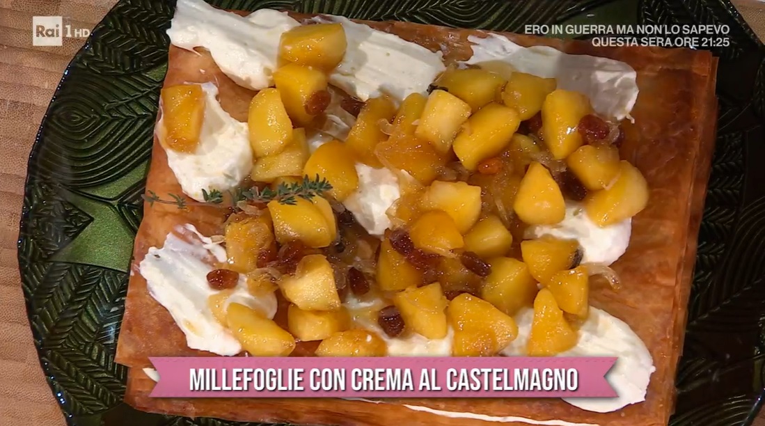 millefoglie con crema al Castelmagno di gemelli Billi